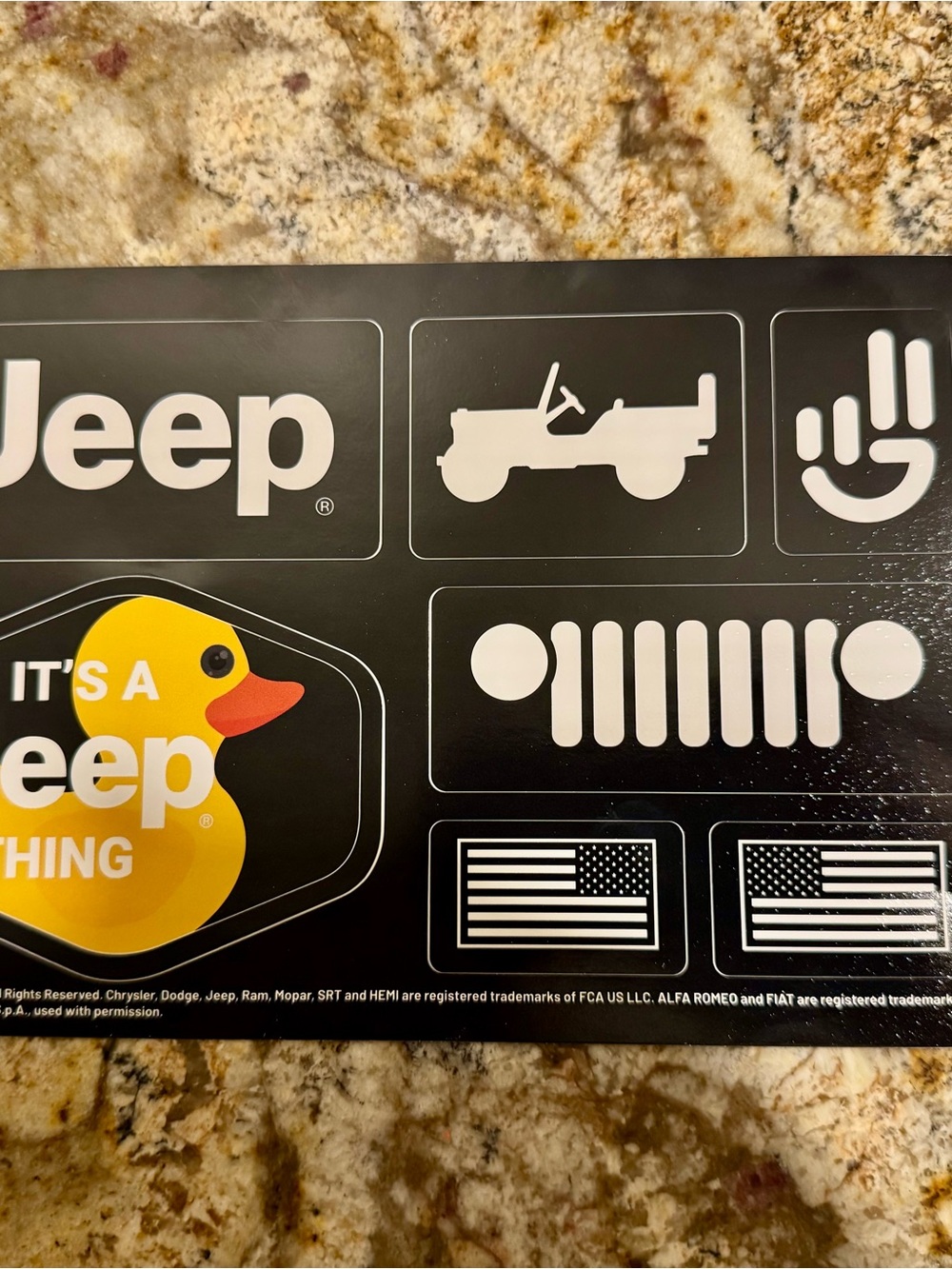 2026 Jeep Owner Exclusive Mailer Sticker Sheet Duck Ducking Decal Set OEM